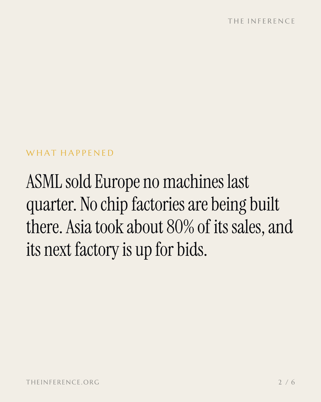 ASML لم تبع لأوروبا ولا آلة واحدة في الربع الماضي — slide 1