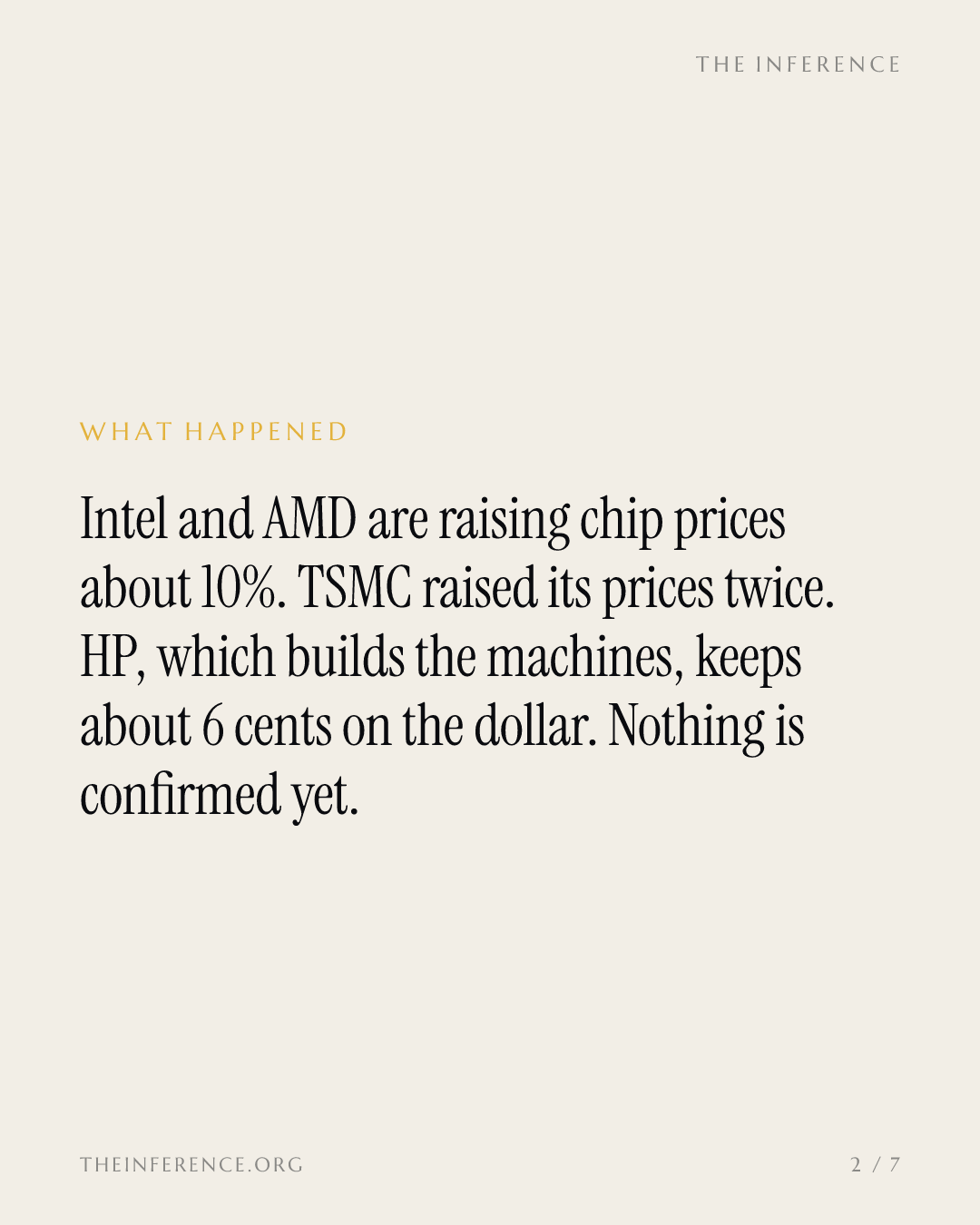 Intel and AMD lift prices 10% and hand TSMC's bill to the PC makers — slide 1