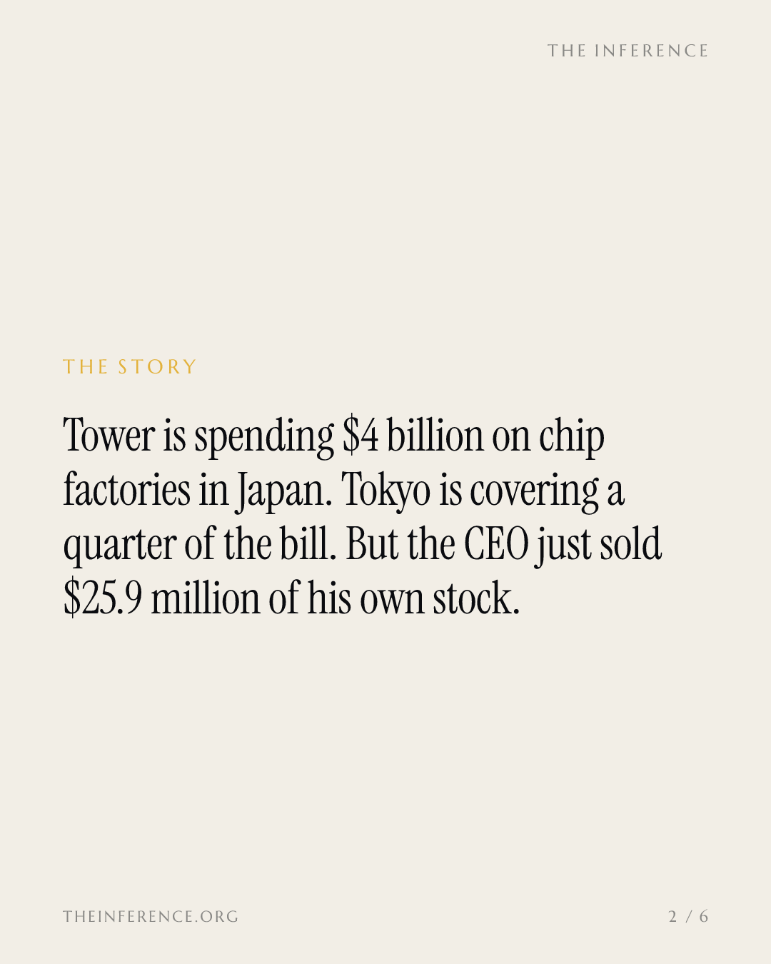 Tower Semiconductor Builds $4B Japan AI Hub as Insiders Sell — slide 1
