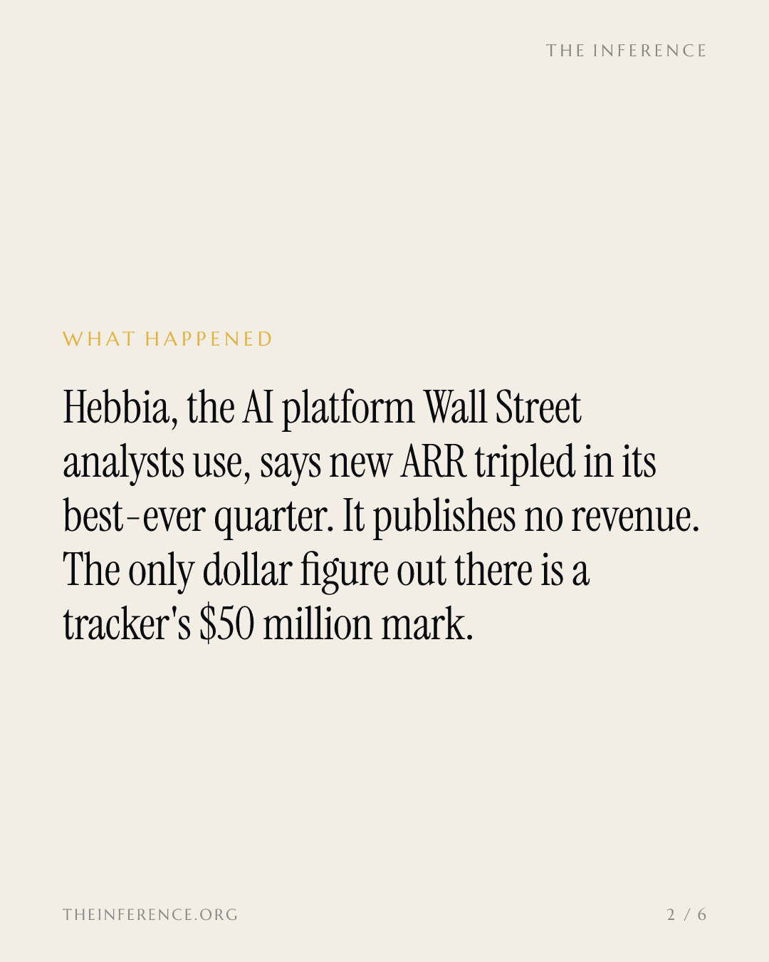 Hebbia tripled new ARR in its best quarter without disclosing revenue; UBS put it on an IPO watch list — slide 1