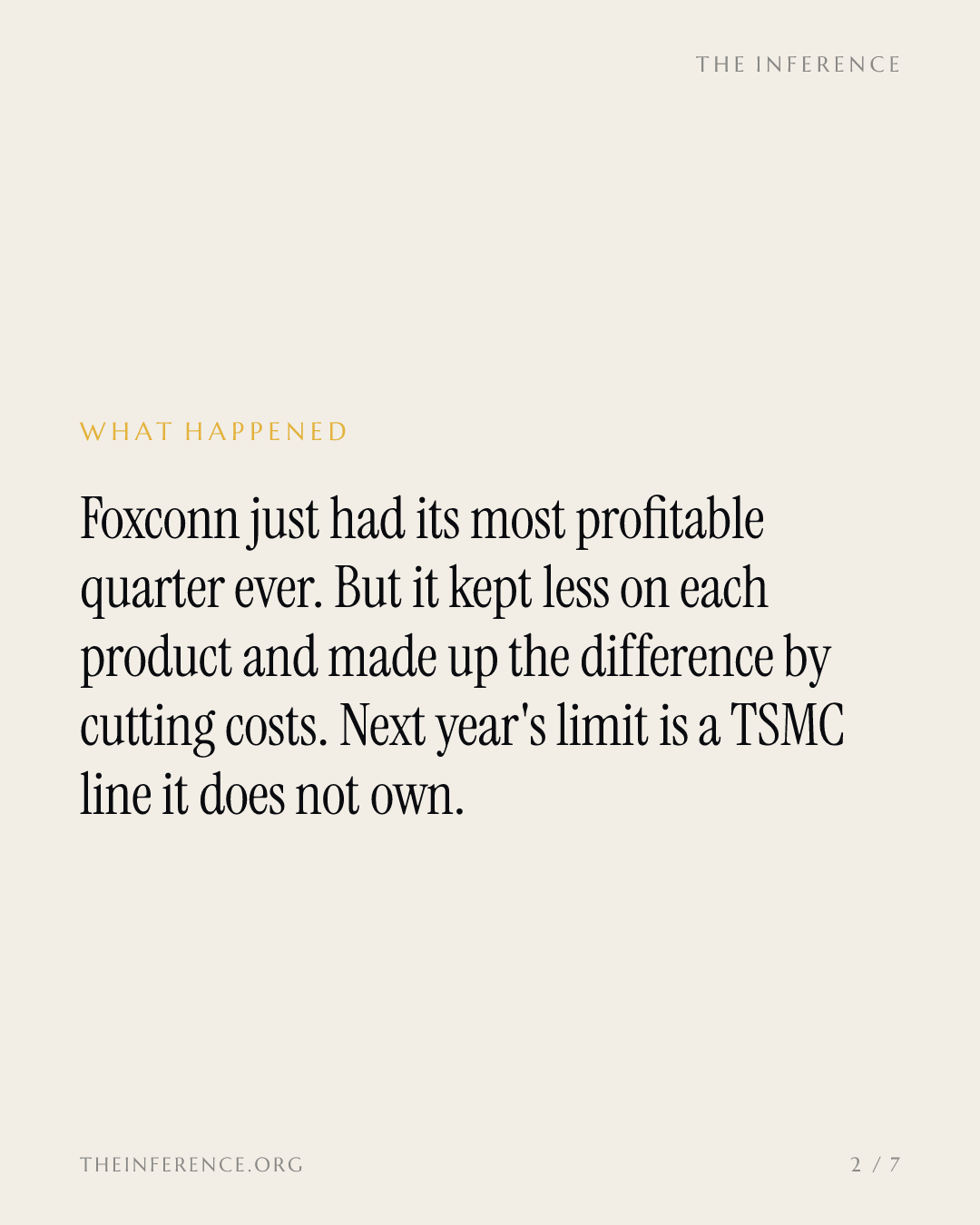 Foxconn's most profitable quarter ever was paid for by its own cost cuts — slide 1