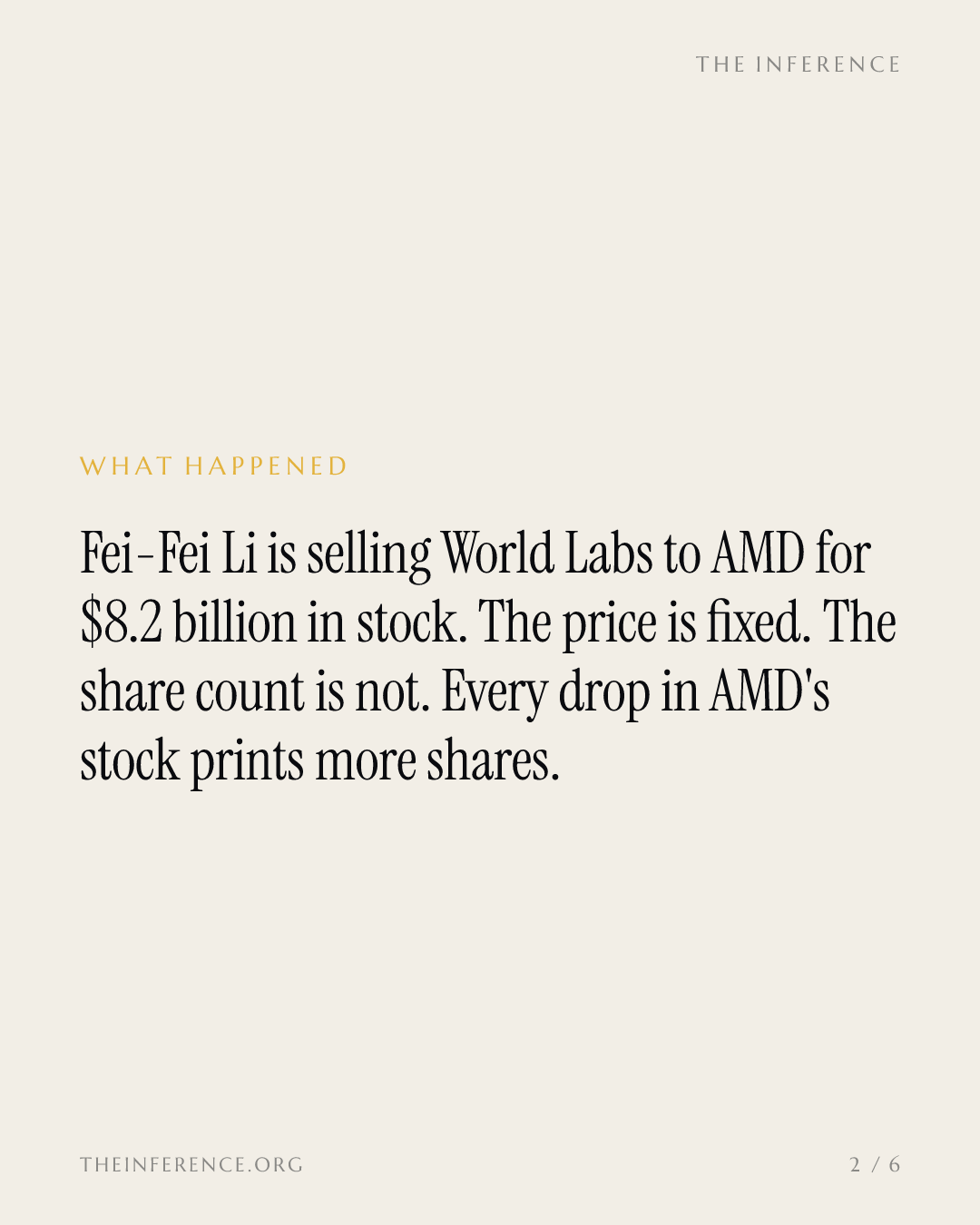 AMD signed an $8.2 billion deal and cannot say what it costs in shares — slide 1