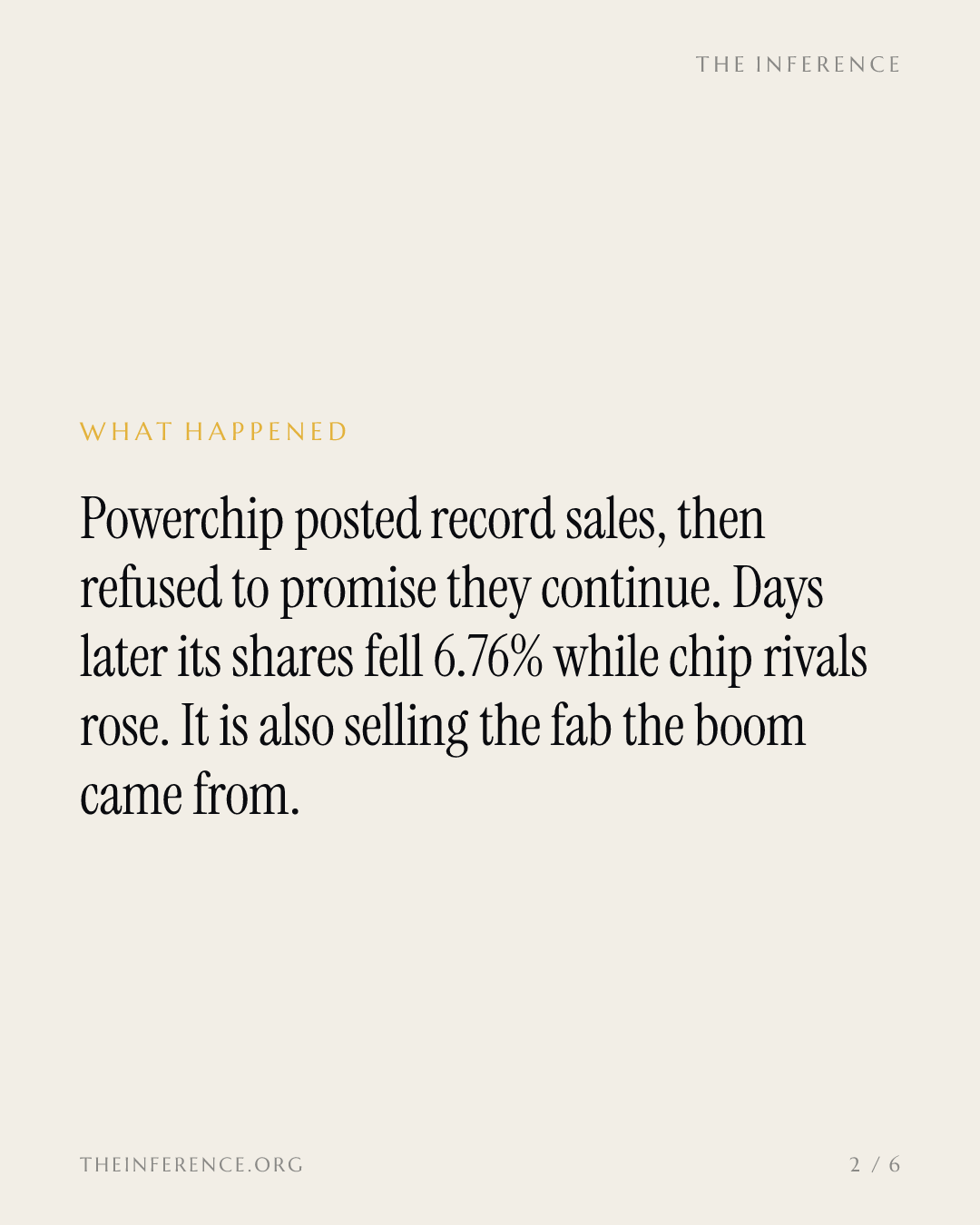 Powerchip won't promise its record sales continue as it sells its newest fab to Micron for $1.8 billion — slide 1