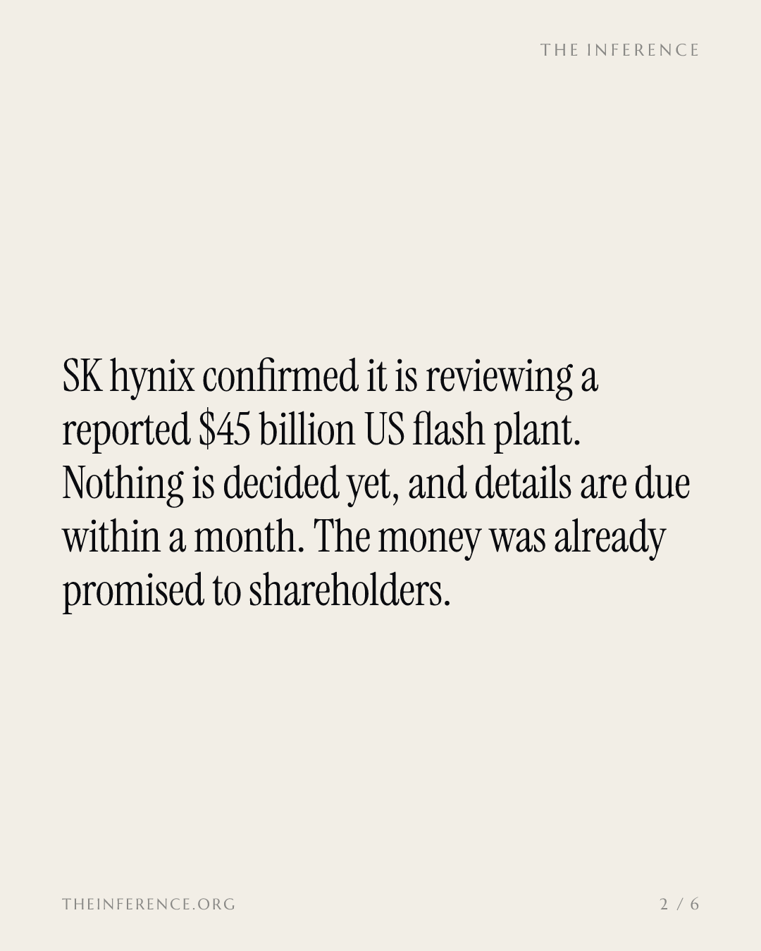 SK hynix files a one-month clock on Solidigm's reported $45 billion US NAND plant — slide 1