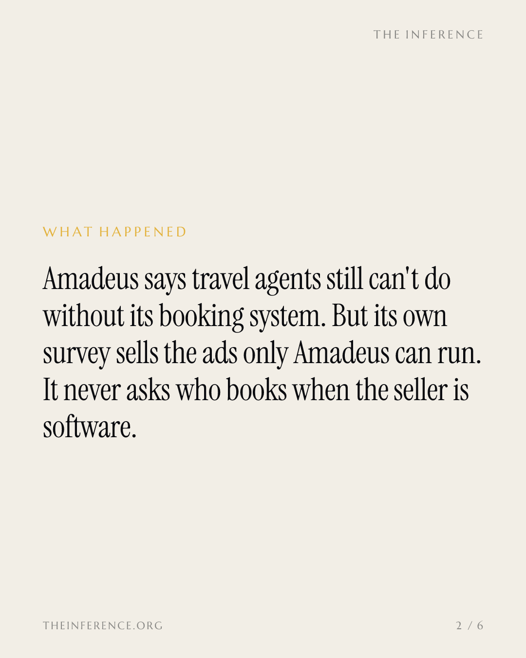Amadeus's defense of the booking terminal doubles as an ad pitch — slide 1