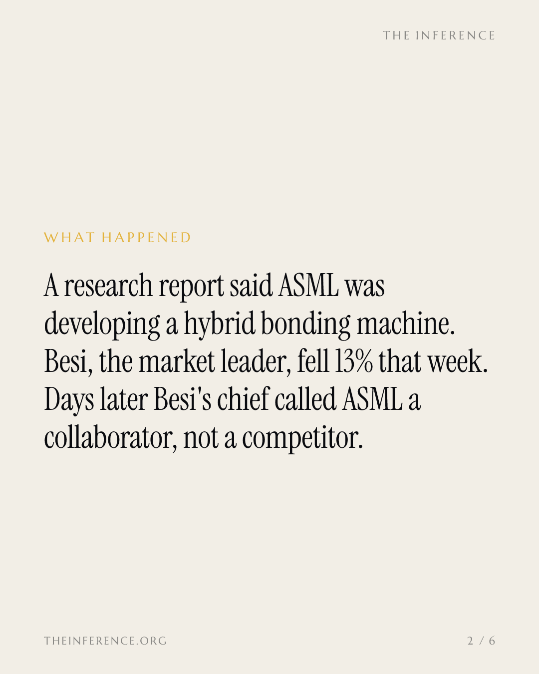 Besi's chief says ASML is a collaborator in bonding, not the rival investors priced — slide 1