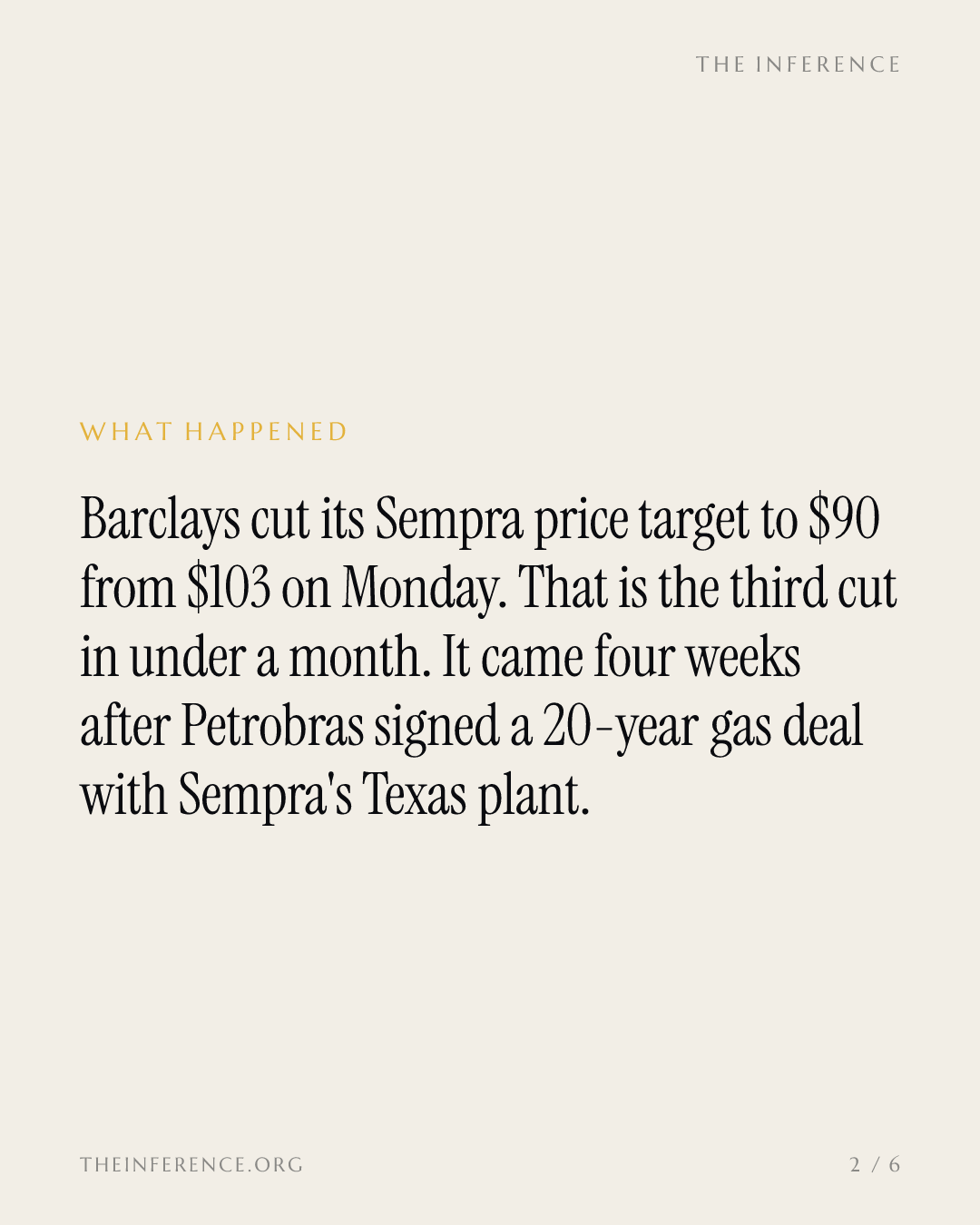 Wall Street keeps cutting Sempra while Petrobras commits for 20 years — slide 1