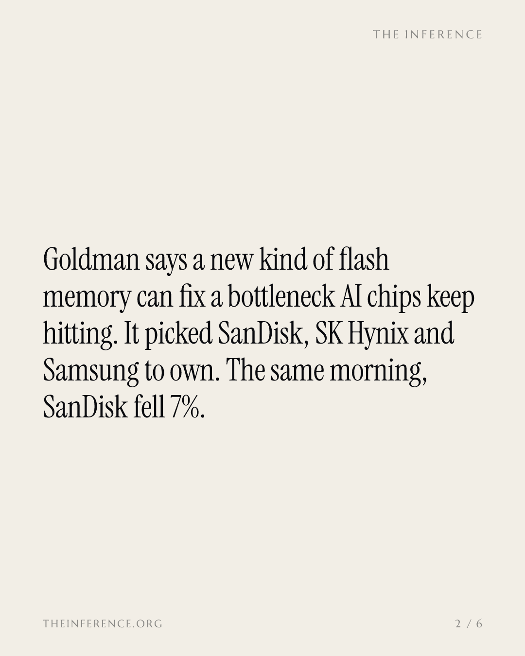 Goldman Hands SanDisk a $150 Billion Story and the Stock Falls 7% — slide 1