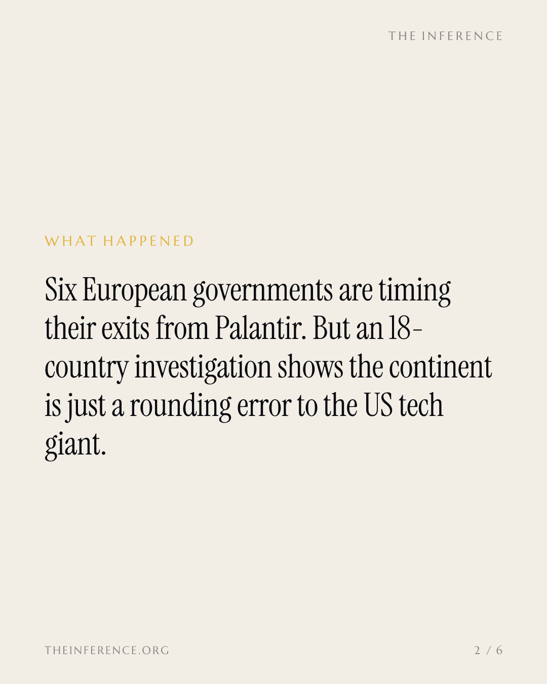 Europe Is Firing Palantir Over a Book Worth Ten Weeks of Revenue — slide 1