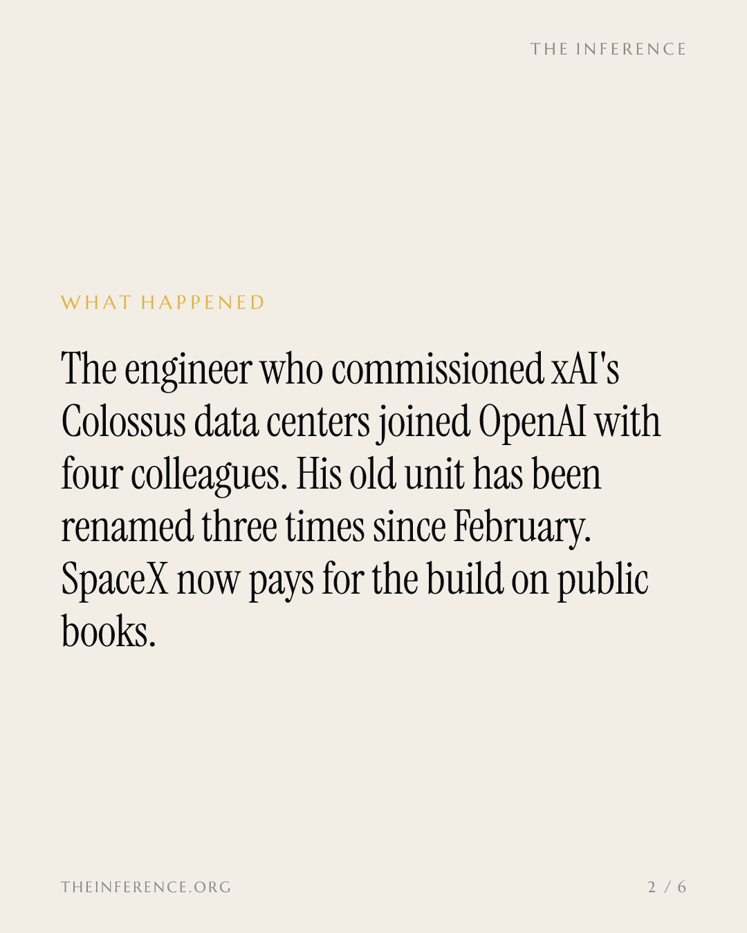 xAI's Colossus builders defect to OpenAI, leaving SpaceX with an $18.4 billion quarterly bill — slide 1
