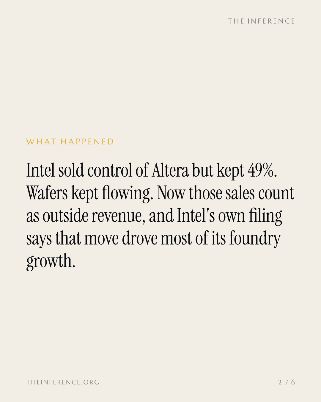 Intel's Foundry Growth Runs Through Altera, a Customer It Sold and Still Partly Owns — slide 1
