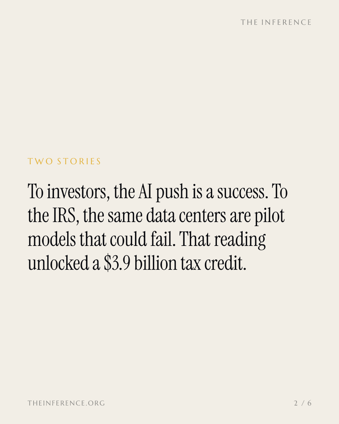 Meta tells investors its AI bet is paying off and tells the IRS it might fail — slide 1
