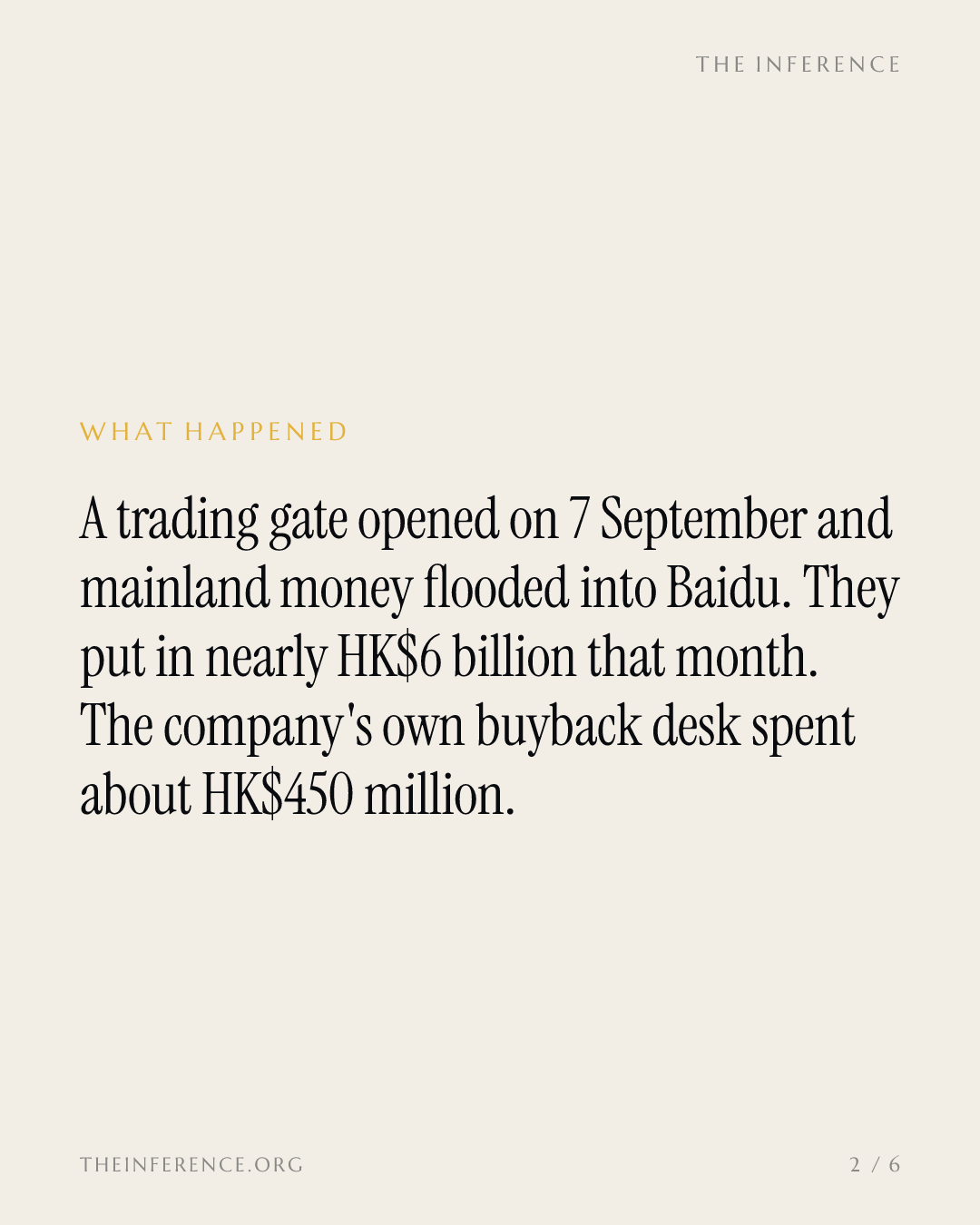 Mainland buyers outspent Baidu's own buyback desk 13 to 1 in September — slide 1