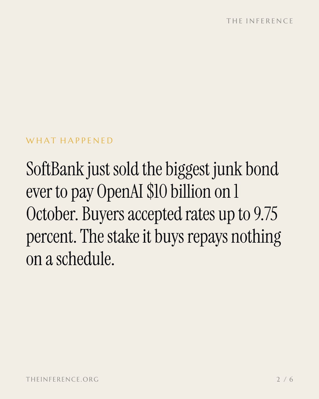 Junk bond buyers just bankrolled SoftBank's last $10 billion payment to OpenAI — slide 1