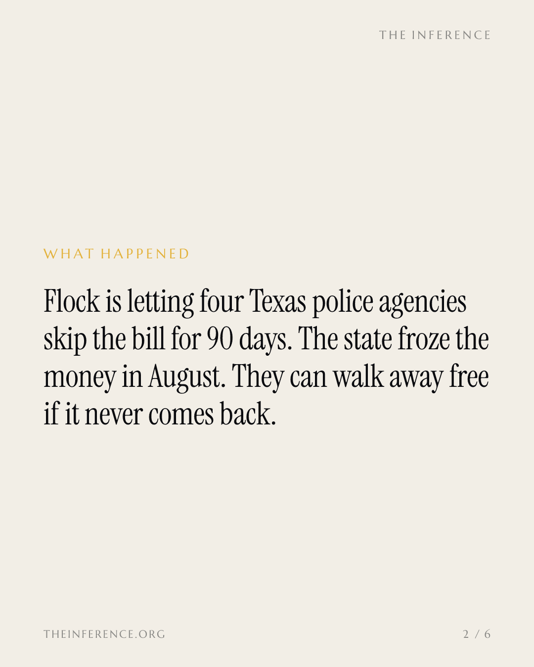 Flock stops billing Texas police to keep its cameras lit past the election — slide 1