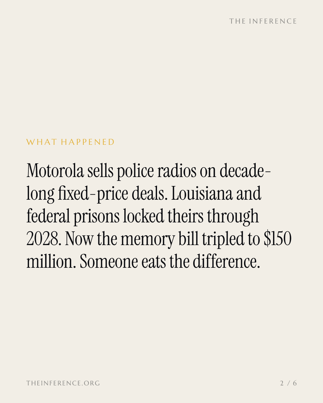 Motorola locked in decade-long prices, then the memory bill tripled — slide 1