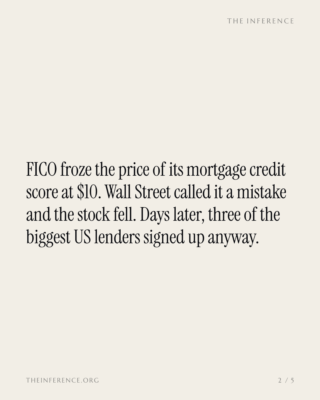 FICO froze its $10 mortgage price and three top lenders signed on; the November 4 report prices the freeze — slide 1