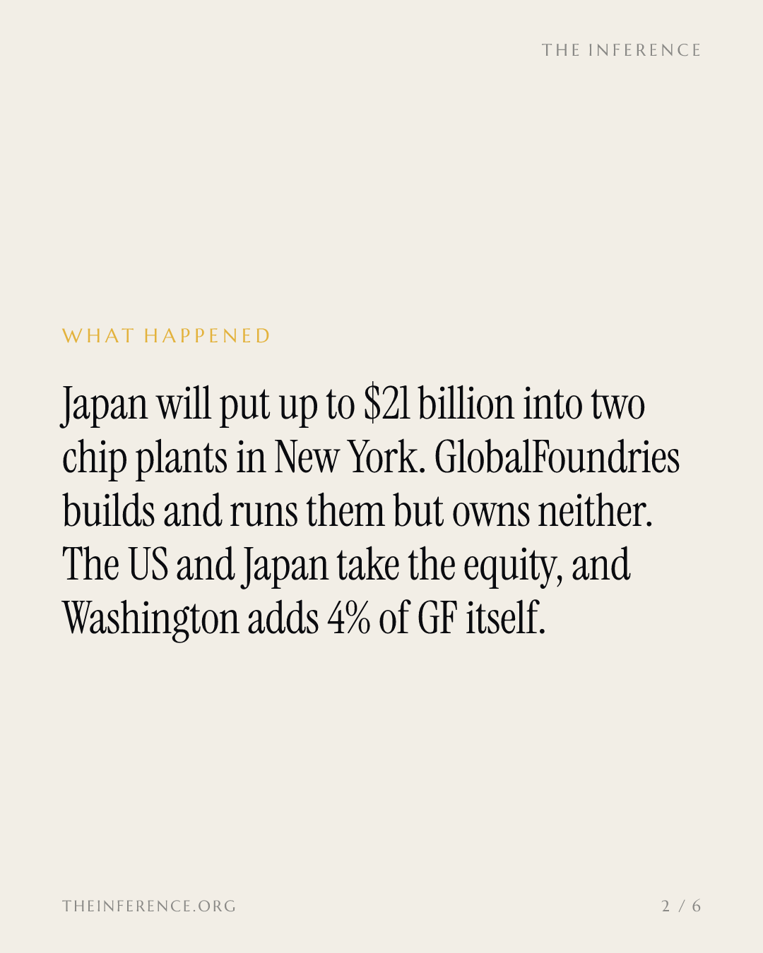 Japan Buys the Fabs, GlobalFoundries Runs Them, Washington Takes 4% — slide 1