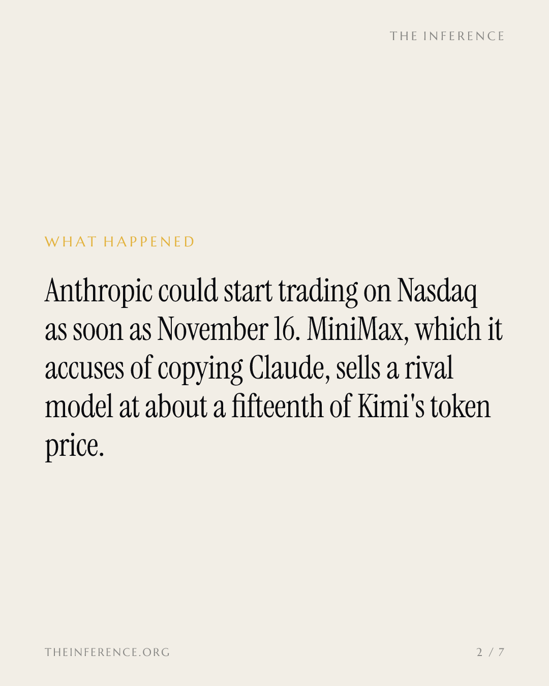 Anthropic's $16.3 billion half-year meets MiniMax's $0.15 rate card — slide 1