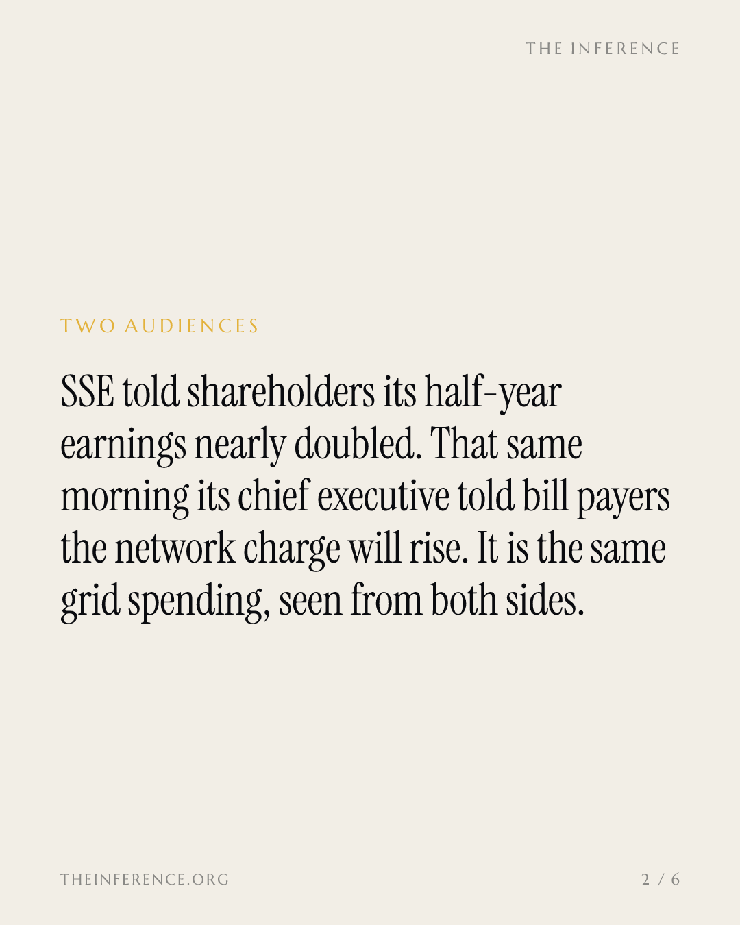SSE defends the charge on British bills the morning its interim earnings nearly double — slide 1