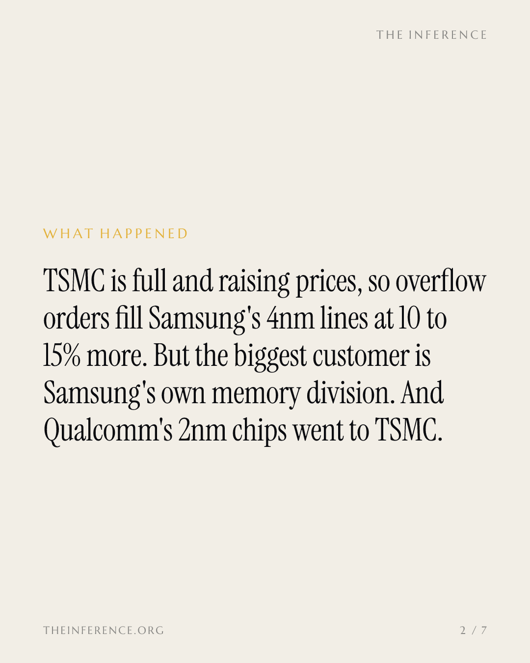 Samsung's foundry revival is Samsung buying from Samsung — slide 1