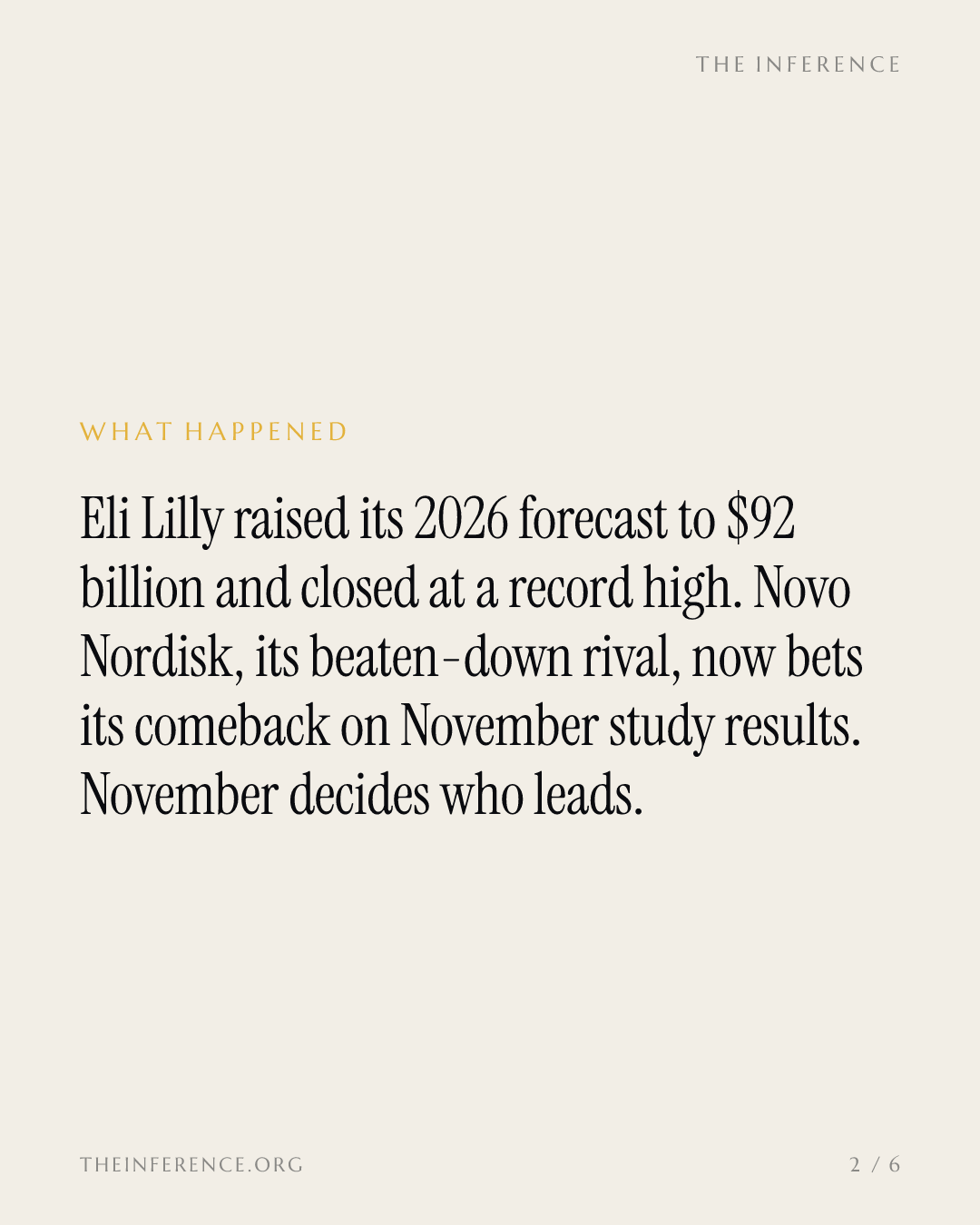 Lilly raises guidance to $92 billion and hits a record close, while Novo Nordisk bets November on CagriSema — slide 1