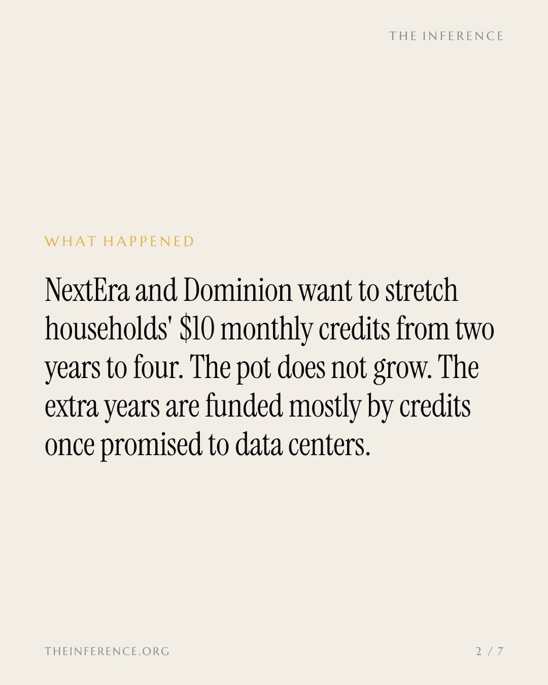 NextEra 670亿美元收购多米尼恩能源：付给弗吉尼亚居民的抵扣，出自数据中心让出的额度 — slide 1