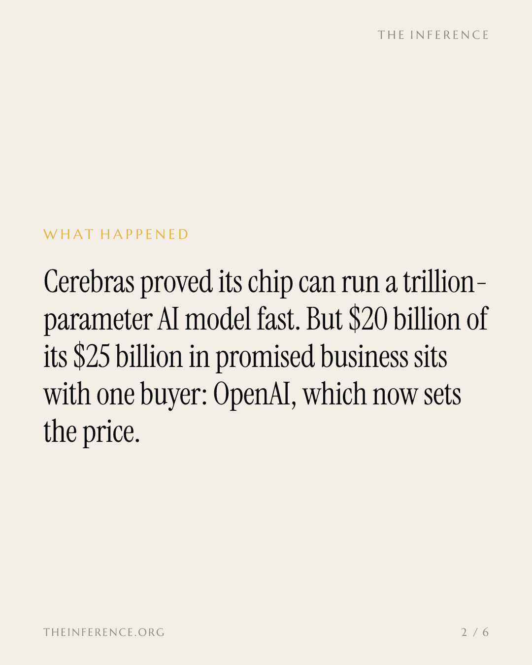 OpenAI now decides what Cerebras's wafer is worth — slide 1