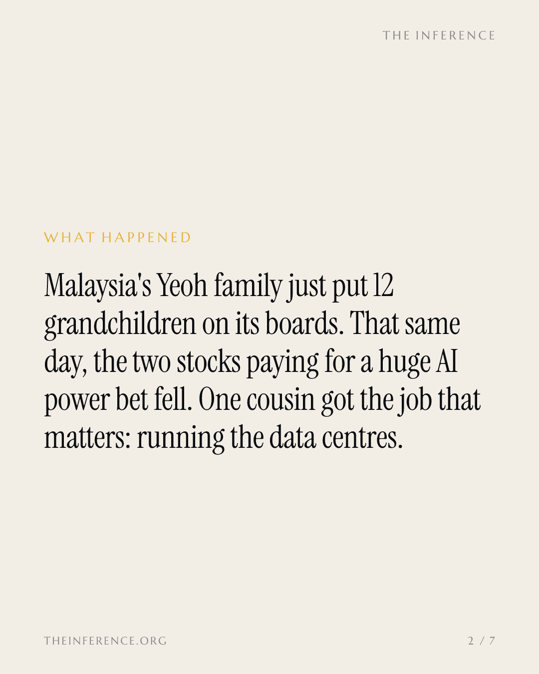 La familia Yeoh, de Malasia, coloca a 12 herederos en sus consejos en plena apuesta de 10.500 millones de dólares por la energía para la IA — slide 1