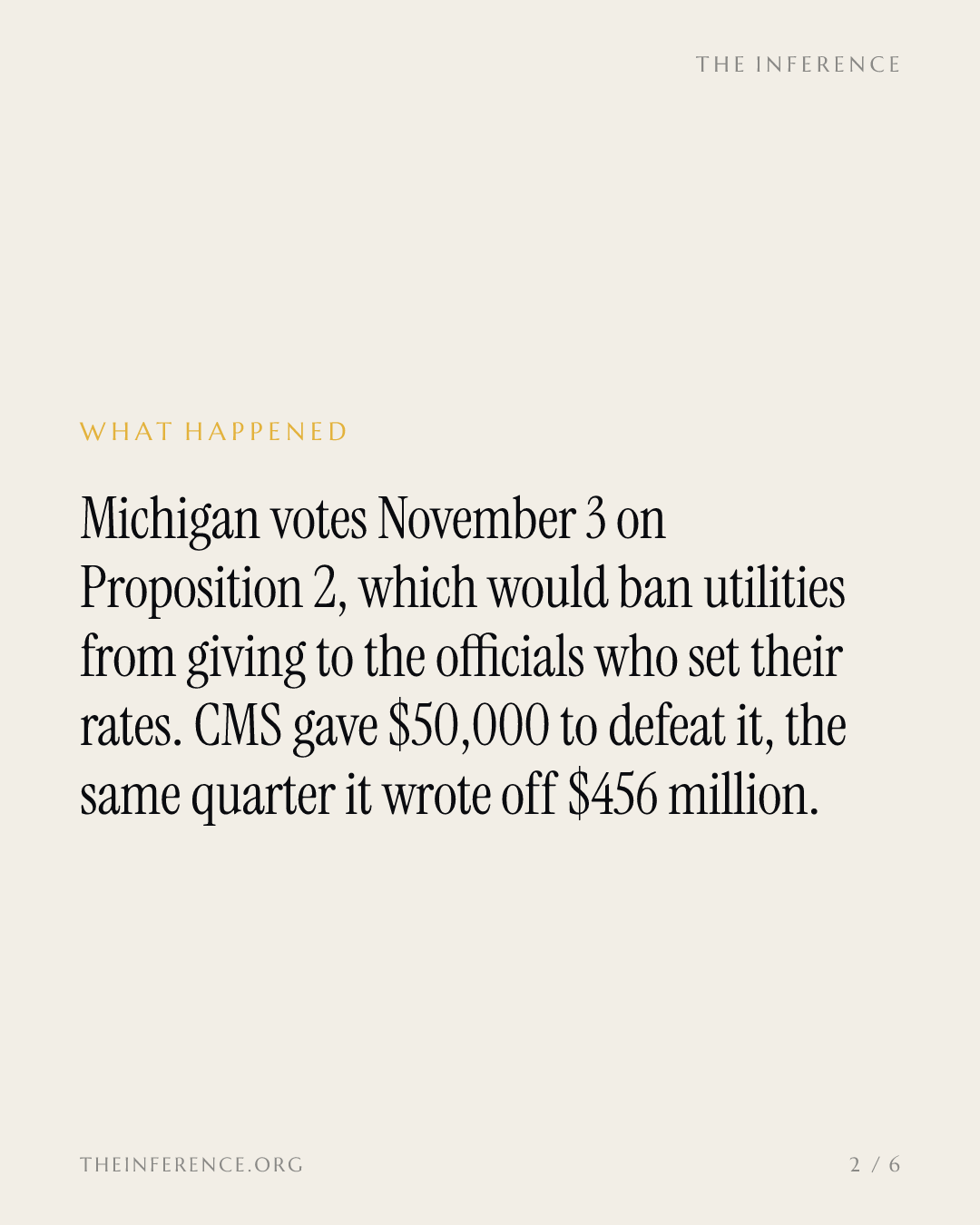 CMS Energy earns $1.44 adjusted while funding the fight against Michigan's utility money ban — slide 1