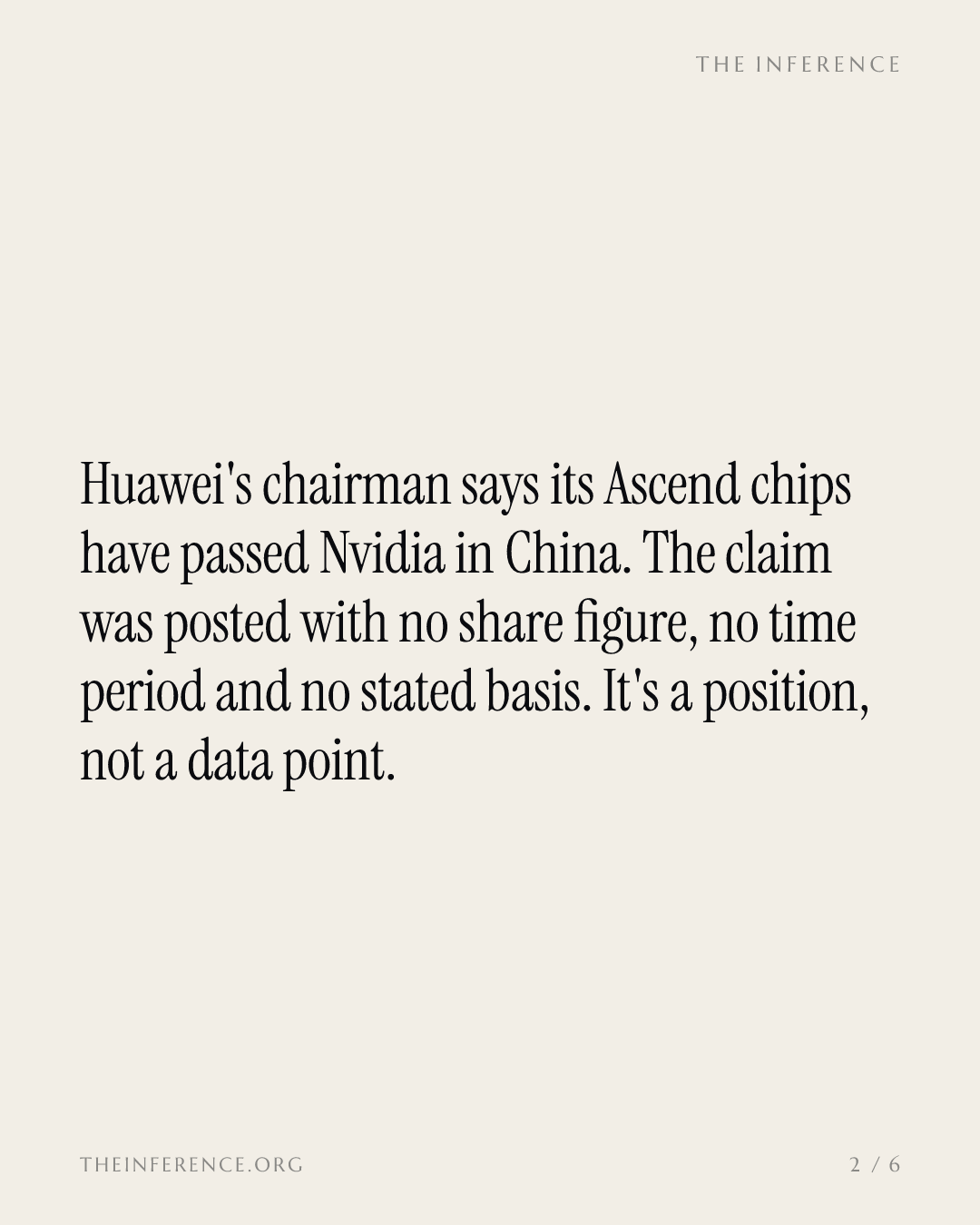 Huawei declares victory over Nvidia in China on evidence it will not show — slide 1