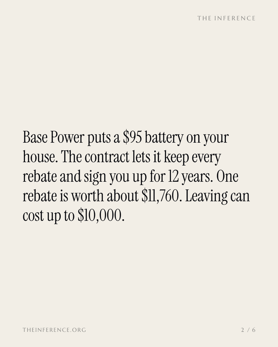 Base Power تبيع سكان إلينوي بطارية مقابل 95 دولاراً وتحتفظ بمنحة قدرها 11,760 دولاراً — slide 1