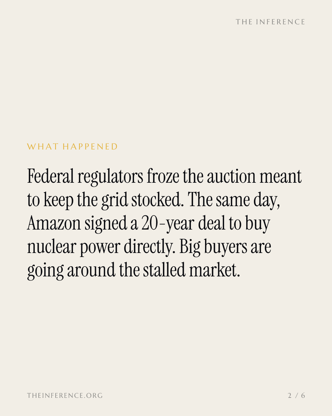 Amazon Bought 20 Years of Nuclear Power the Day PJM's Backstop Auction Failed to Open — slide 1
