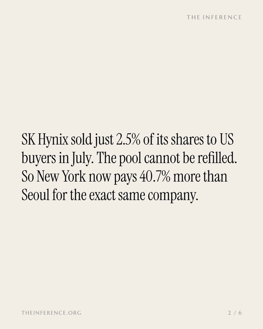 265억달러 상장이 부른 40.7% 프리미엄…같은 SK하이닉스인데 나스닥서 더 비싸 — slide 1