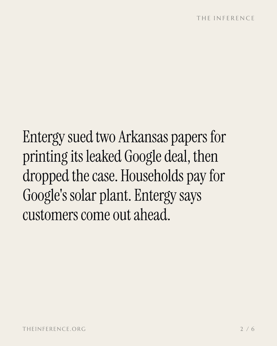 Entergy verklagte die Arkansas-Zeitungen, die Googles Stromrechnung druckten – und machte dann einen Rückzieher — slide 1