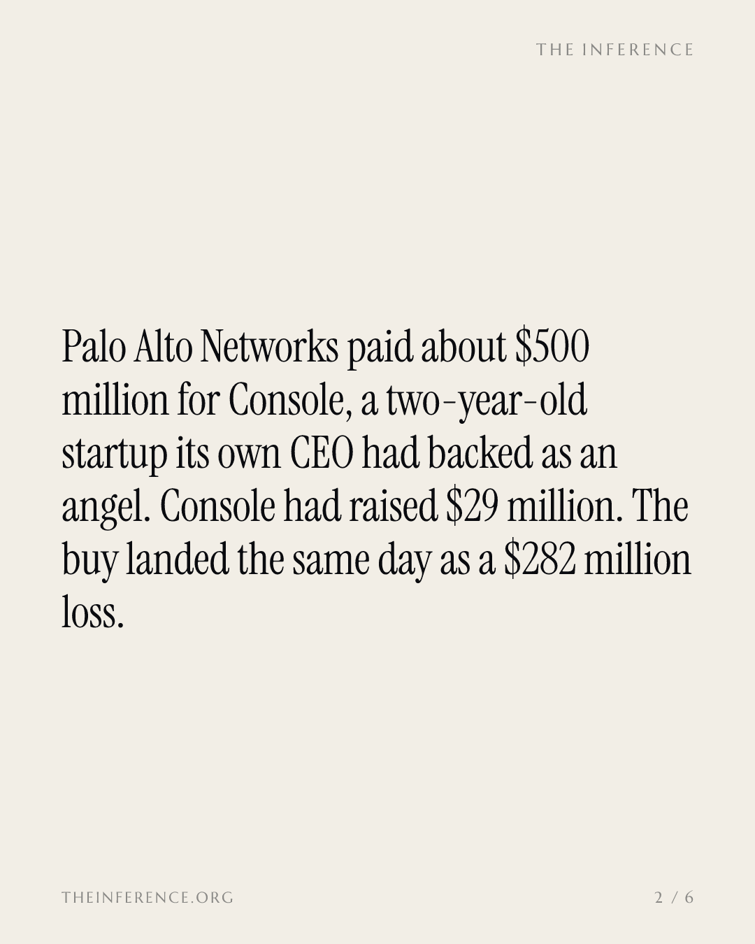 Palo Alto Networks desembolsa 500 millones de dólares por una startup en la que había invertido su propio consejero delegado — slide 1