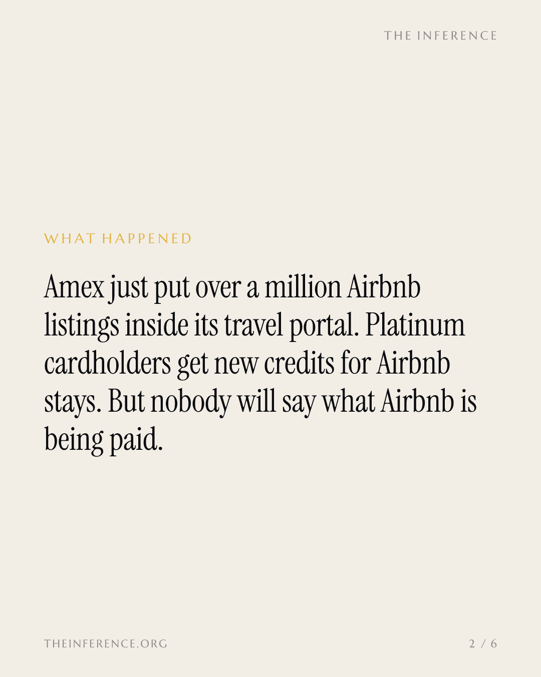 Amex rented a million Airbnb homes and the receipt is still missing — slide 1