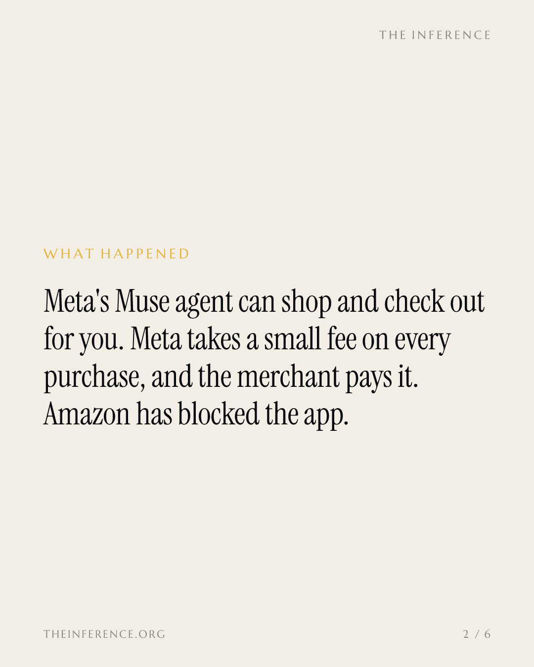 Meta's Muse gets a revenue line: a toll on everything the agent buys — slide 1