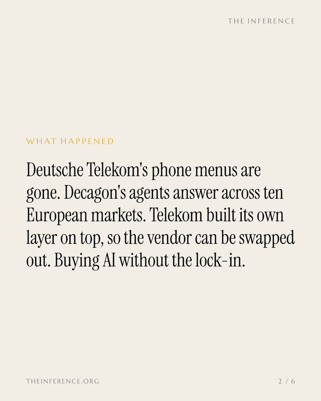 Deutsche Telekom wires in Decagon's agents and pre-builds the exit — slide 1