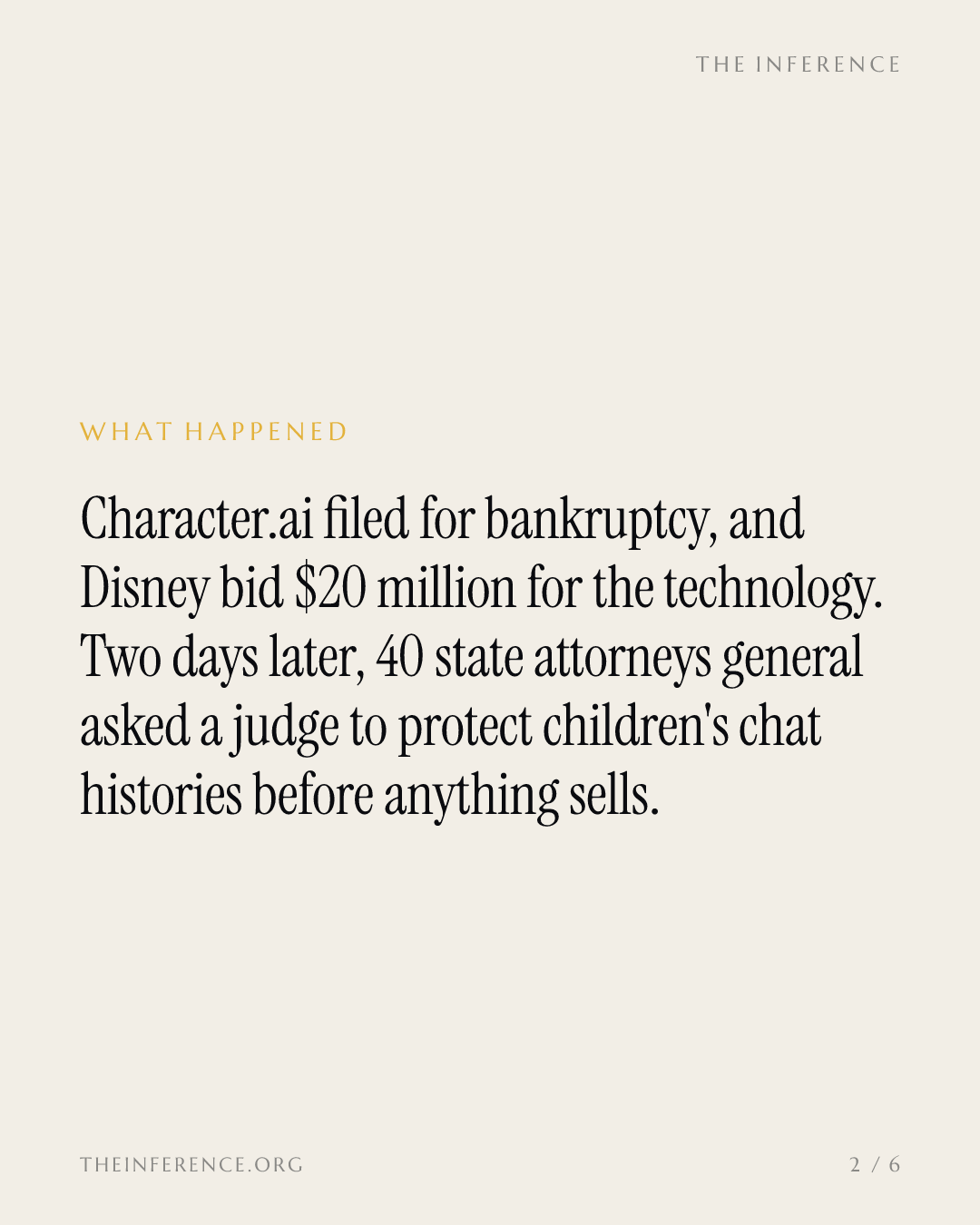 Disney's $20 million Character.ai bid faces 40 state attorneys general over children's chat histories — slide 1