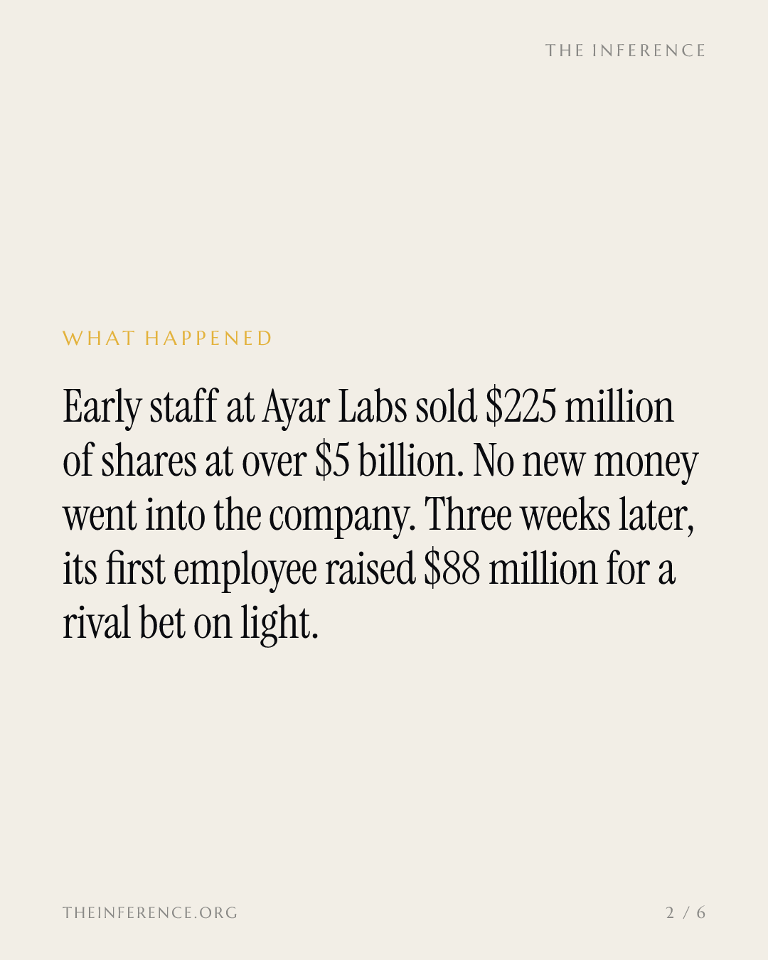 Ayar Labs staff sold at over $5 billion; its first employee just raised $88 million to attack the memory wall — slide 1