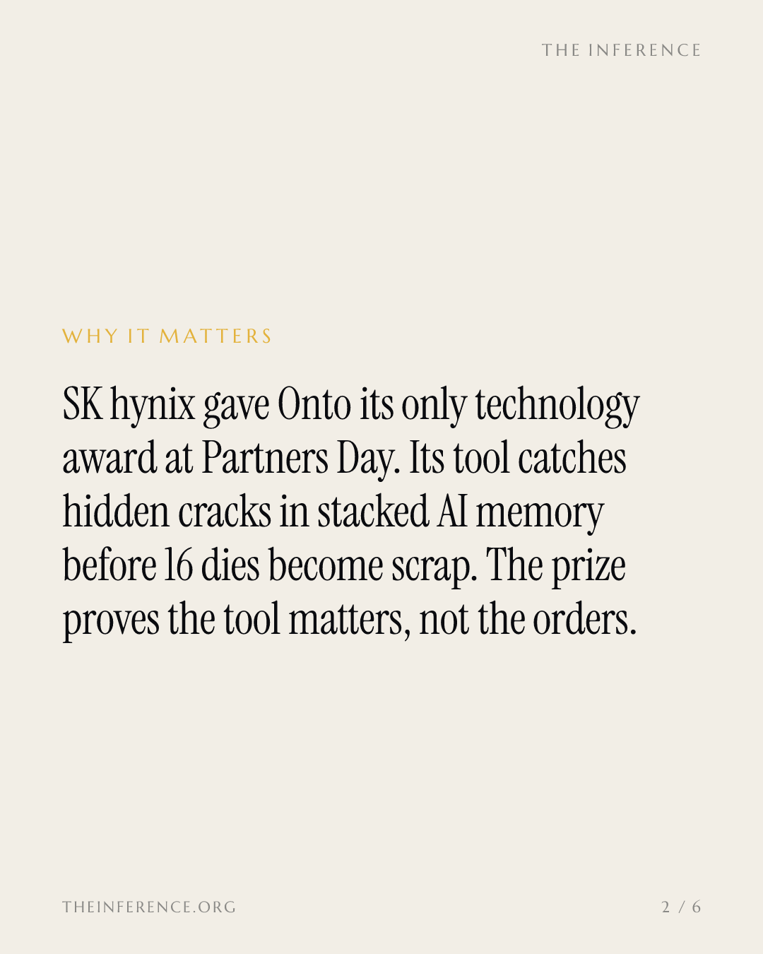 SK hynix hands Onto Innovation its sole technology award as RBC sizes $30 billion of equipment spending — slide 1