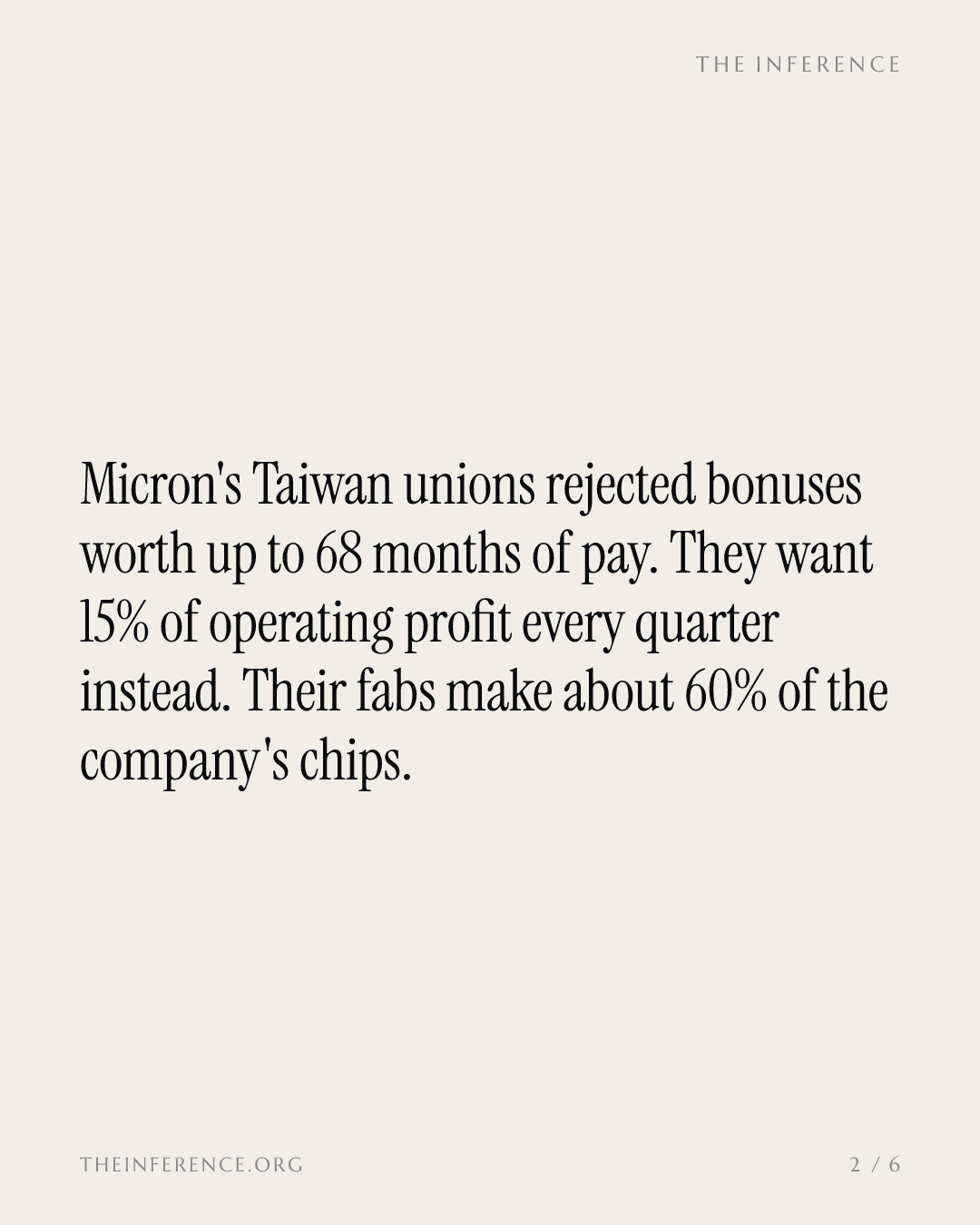 Micron's Taiwan Unions Demand a Permanent 15% of a $33 Billion Quarter's Profit — slide 1