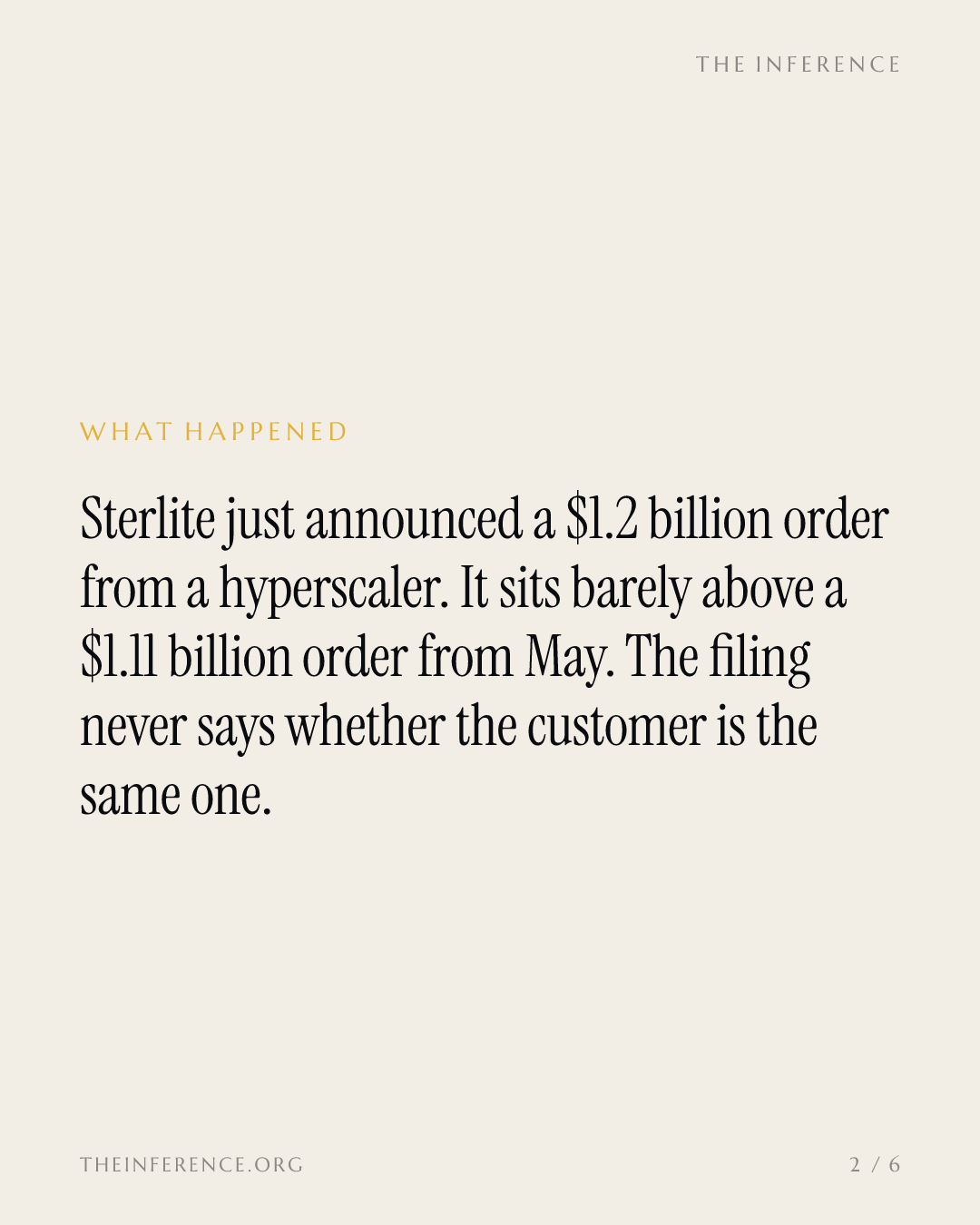 Sterlite's $1.2 Billion Order May Be Its $1.11 Billion Order Again — slide 1