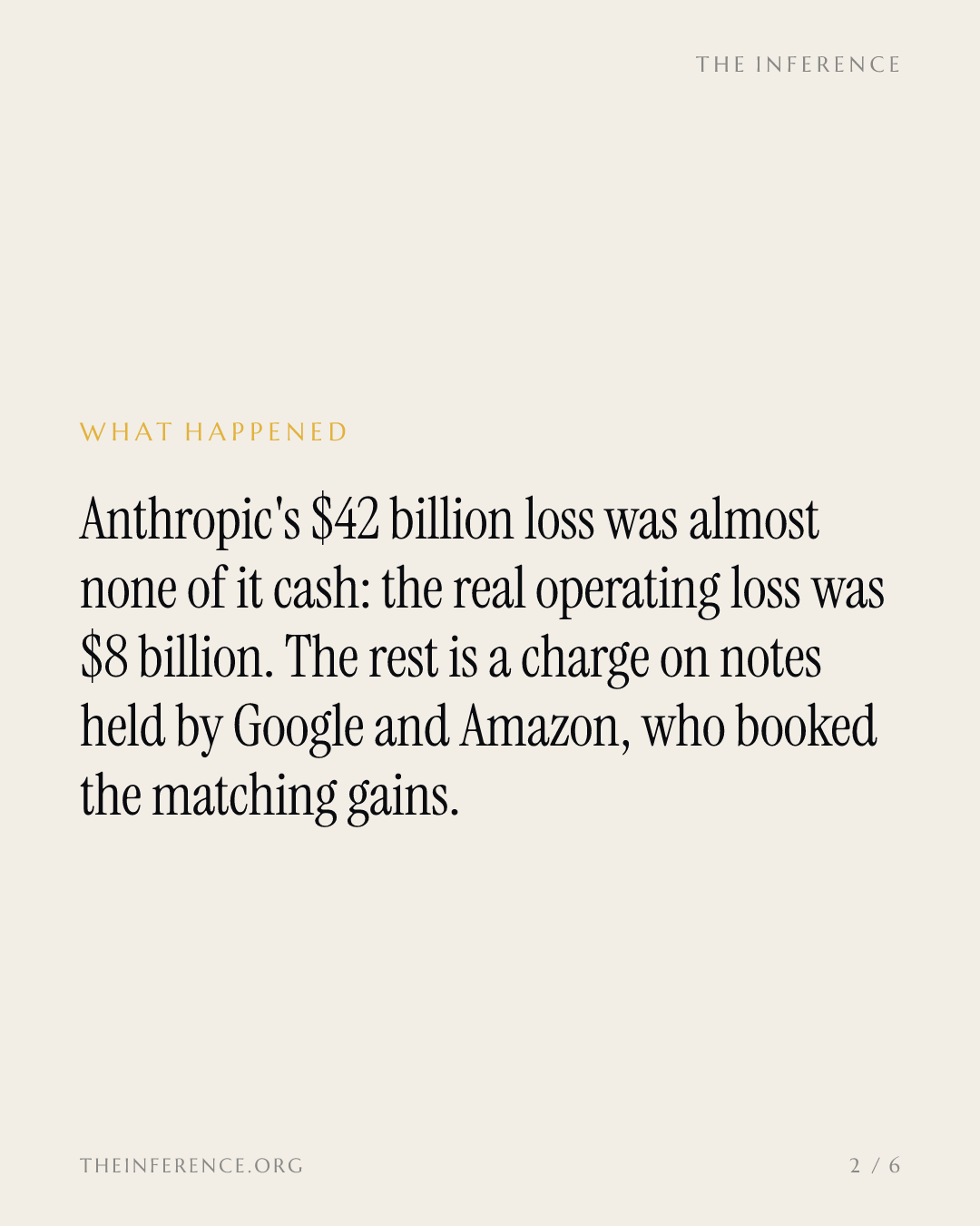 Anthropic's $42 Billion Loss Is a Gain Google and Amazon Already Banked — slide 1