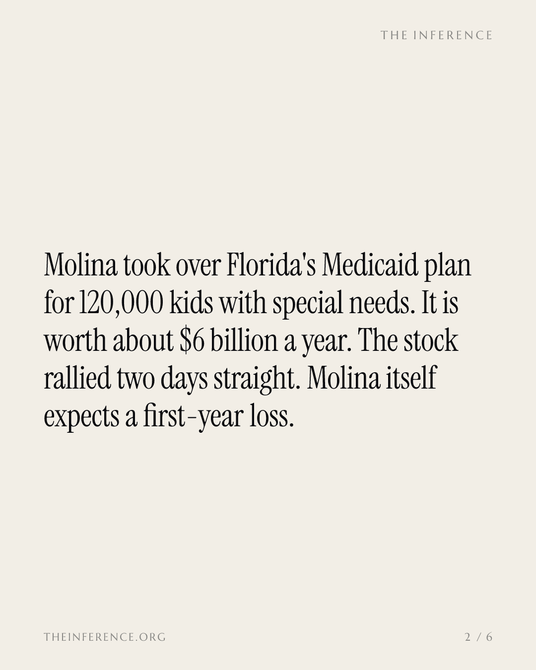 Molina Rallied on a $6 Billion Contract It Will Lose Money On in Year One — slide 1