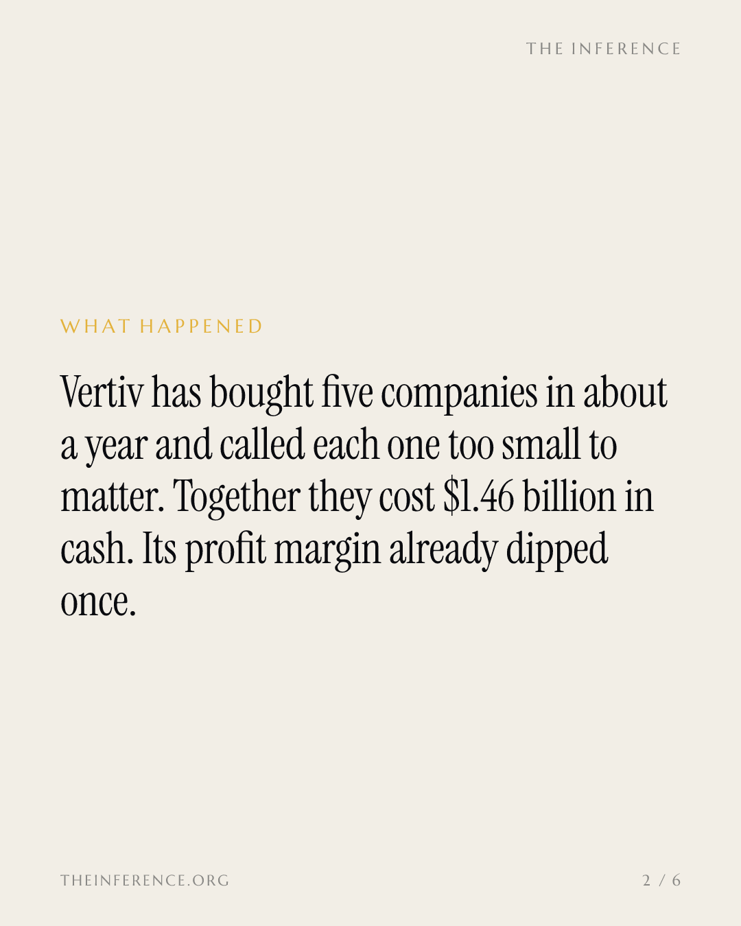 Vertiv gibt binnen eines Jahres 1,46 Milliarden Dollar für Übernahmen aus – und nennt sie unwesentlich — slide 1