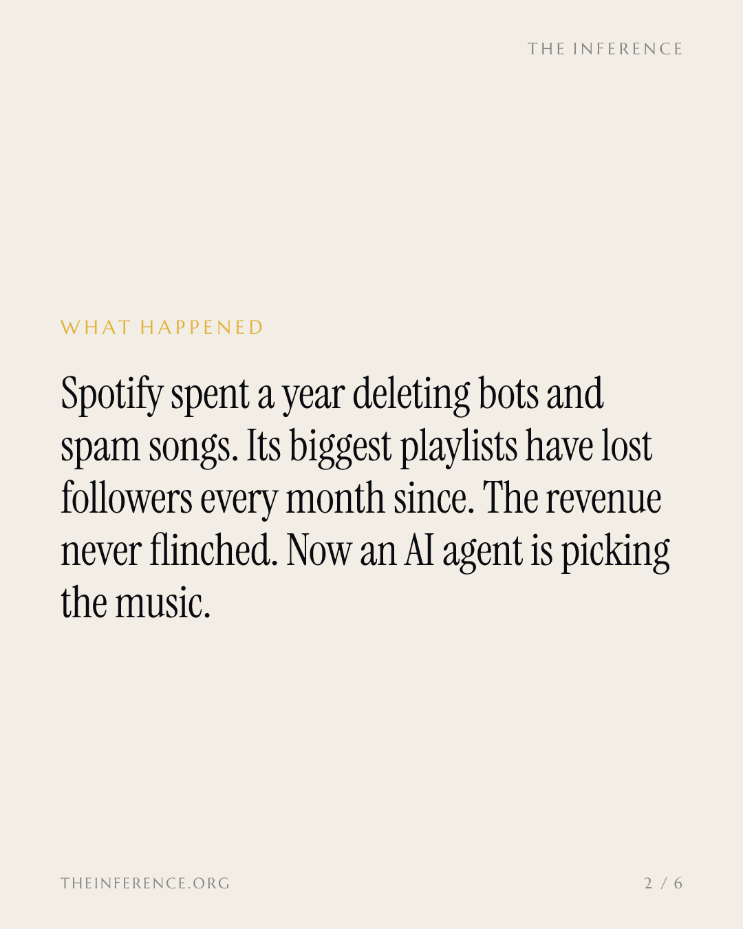 Spotify deleted 75 million spam tracks and its flagship playlists started shrinking — slide 1
