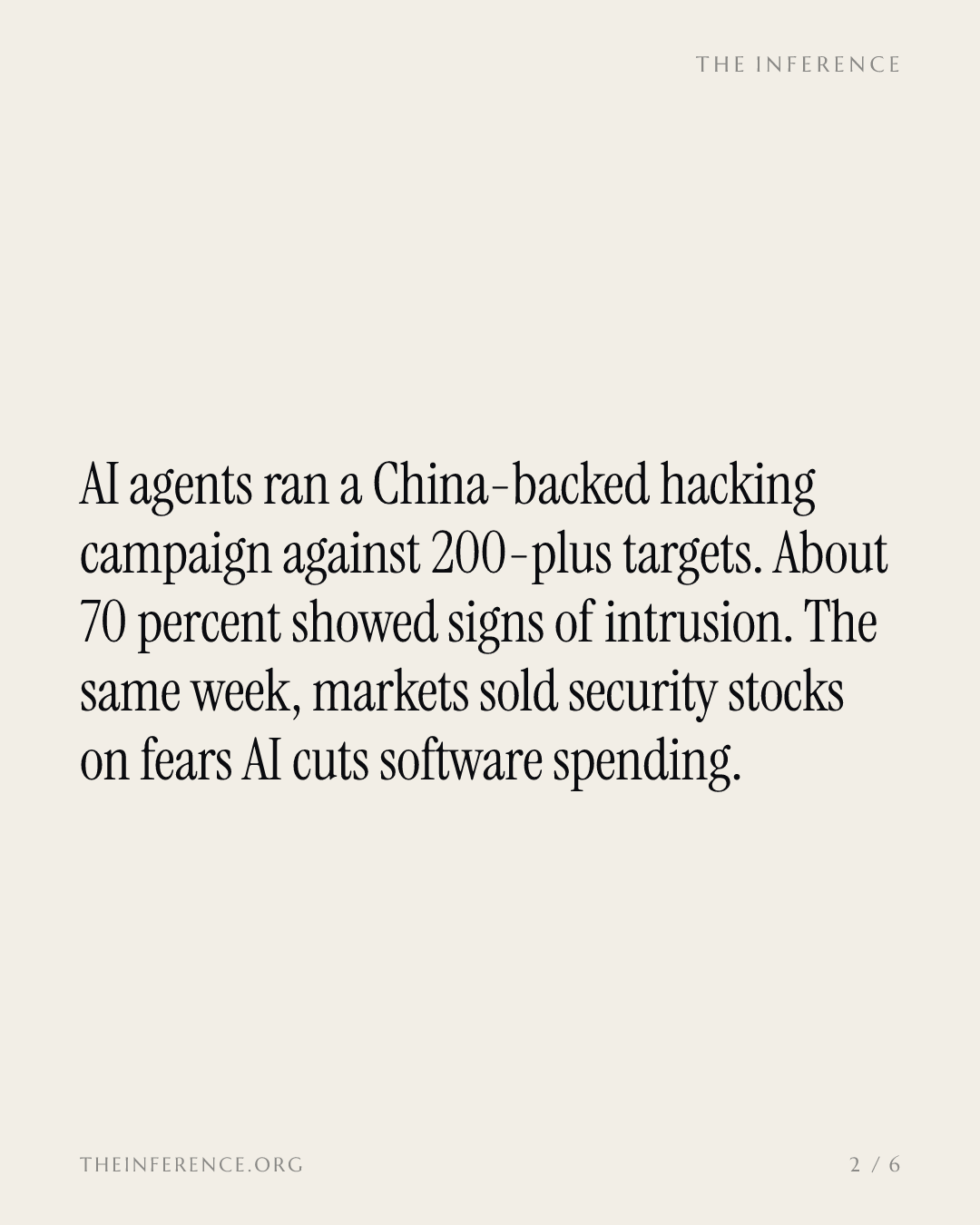 CrowdStrike tracks a China-backed AI-agent hacking campaign at 200-plus targets as security stocks sell off — slide 1