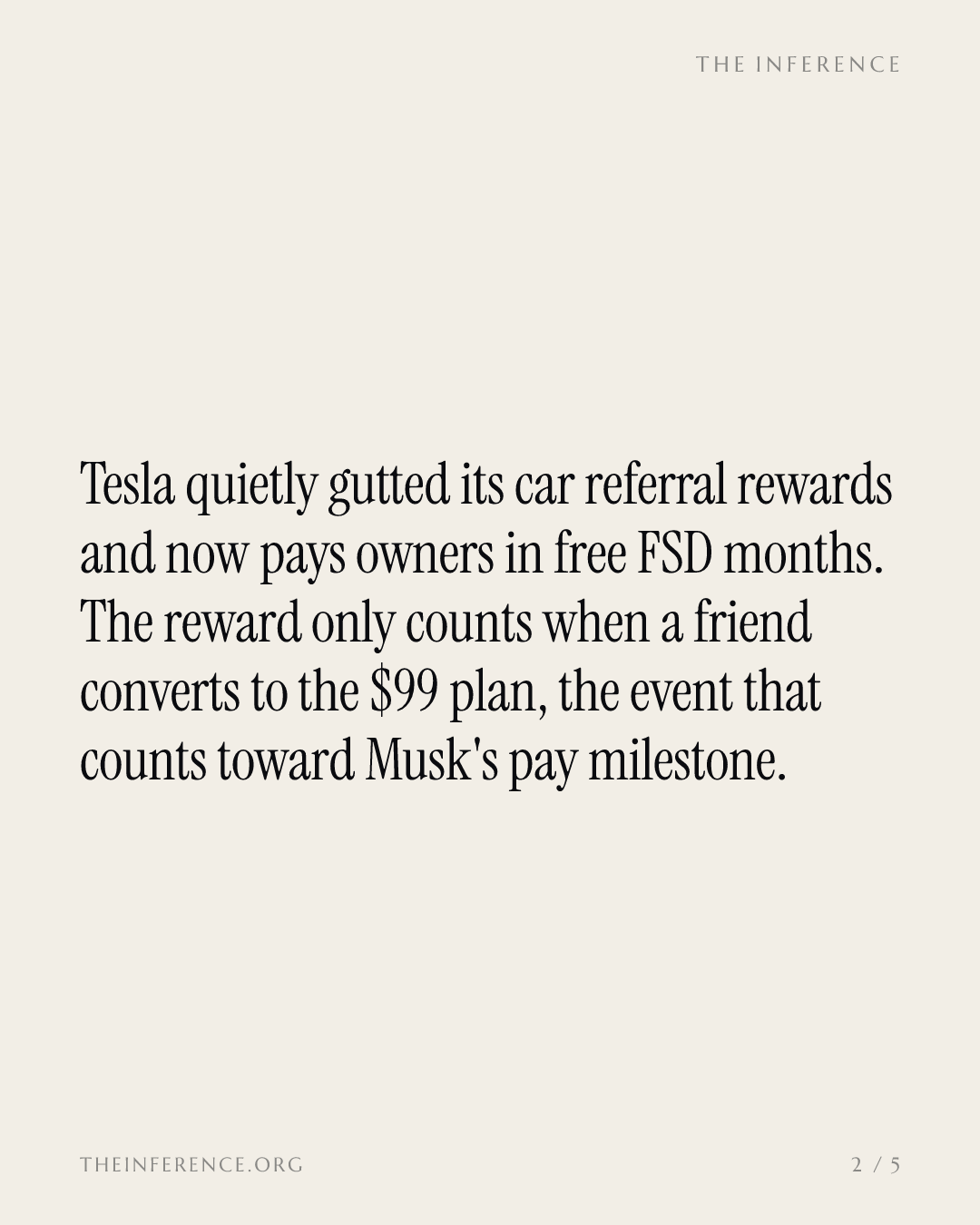 Tesla stops paying for referrals that sell cars, pays for referrals that sell software — slide 1